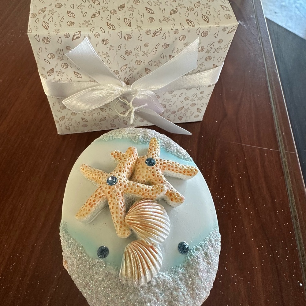 Seashell and Starfish Decorative Jewelry Holder - Picture 4 of 4